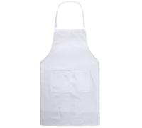 BE-TOOL Delantal de chefs Chefs, unisex, duradero, cómodo, con bolsillo frontal, lavable, para cocinar, hornear, cocina, restaurante, manualidades, blanco, 70CMx60CM