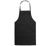 BE-TOOL Delantal de chefs, unisex, duradero, cómodo, con bolsillo frontal, lavable, para cocinar, hornear, cocina, restaurante, manualidades, Negro, 70CMx60CM