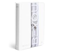 BE YOU - Extra White, Agenda escolar 2025-2026, 12 meses, septiembre 2025 - agosto 2026, agenda escolar con pegatinas y páginas para boceto, con cubierta transparente, formato grande 13,5 x 18,2 cm.