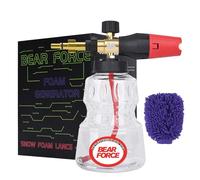 BEAR FORCE Lanza de espuma de nieve para lavadora a presión, compatible con Bosch, Black & Decker, AR Blue Clean, Michelin, Stanley, Mac Allister, espuma más gruesa ajustable de 360°, lavado de coche