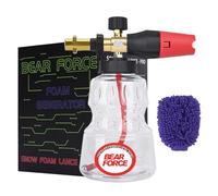 BEAR FORCE Lanza de espuma de nieve para lavadora a presión compatible con Karcher K2, K3, K4, K5, K6, K7, viene con boquilla de orificio de 1,25 mm y 1,10 mm, espuma ajustable más gruesa, lavado de