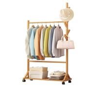 BEARQUN Perchero Vertical para Ropa para Dormitorio, Perchero Burro Ropa con Ruedas, con Estante, 66/76/86/106CMx35CMx155CM, Varios tamaños, Suficiente Espacio de Almacenamiento