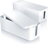 BEARWARE, caja organizadora de cables con patas de goma, caja para guardar cables, diseño discreto / caja de carga