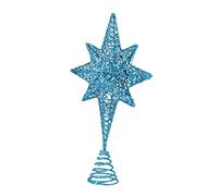 Beatifufu Estrella Copa del Árbol de Navidad de Ocho Puntas para Decoración de Fiesta Hecha de Color Azul Escena de Árbol de Navidad