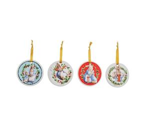 Beatrix Potter - Adorno Colgante de Peter Rabbit Ho (Juego de 4)