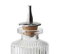 Beaumont Tapón de botella de acero inoxidable plateado y corcho CZ316