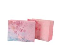 Beaupretty Caja de Papel para San Valentín y Cumpleaños Sakura Rosa Estuche de Embalaje Bolsa y Lazo Tamaño 25X18X8 CM Adecuado para Regalos de Boda y Festividades