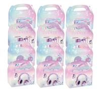 Beaupretty Cajas de Obsequio Musicales de Cartón Resistente para Fiestas, Pack de 12 Unidades con Diseños de Notas, Radio y Tambores, Ideales para Cumpleaños, Bodas y Decoración Temática 80