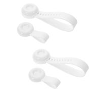 Beaupretty Elevador de Soporte para Inodoro, Pestaña Elevadora del Asiento del Inodoro, Silicona, 2 Pares, Autoadhesivo, Fácil Instalación, para Baño, Hotel y Escuela, para Personas Mayores