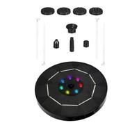 Beaupretty Fuente Solar Flotante Bomba de Agua 240l/h y Luz LED para Decoración de Jardín y Piscina, Panel Solar 3.5w y Batería Recargable 1800mah Color Aleatorio
