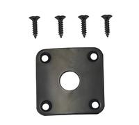 Beaupretty Placa de Conexión Fácil Instalación para Guitarra Eléctrica de Metal Negro Diseño Curvado y Tornillos Incluidos para Accesorios Duraderos