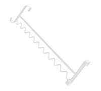 Beaupretty Rack Colgador Doble de Hierro para Cama Gancho para Ropa y Toallas Almacenamiento Práctico para Dormitorio y Hogar Resistente y Fácil de Instalar Color Blanco