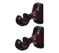Beaupretty Soportes de Madera Maciza para Barra de Cortina 29 Mm Color Café 2 Piezas Soporte Decorativo Estable para Sala Dormitorio y Cocina Compatible Barras de Ventana