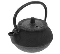 Beaupretty Tetera de Hierro Fundido Portátil de 300ml Mango Antiescaldadura, Resistente al Calor, Adecuado para Estufa y Preparación de Té Suelto en Casa