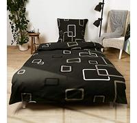 Beautissu 2 Juegos de sábanas Renforcé 100% algodón con Cremallera Ropa | 155x220cm 2 fundas de almohada 80x80cm y 2 nórdicas de cama para verano Juego piezas matrimonio Noa