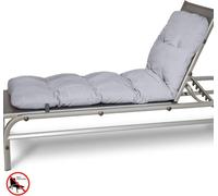 Beautissu, 2 unidades, funda para tumbona de jardín, modelo Flair RL, 190x60x8 cm, color gris claro