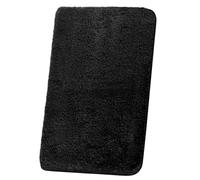 Beautissu Alfombrilla baño Antideslizante Absorbente Shaggy | 120x70cm negra mullida óptica para ducha bañera e inodoro adecuada para suelo radiante Alfombra Negro lavable BeauMare FL