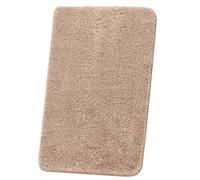Beautissu Alfombrilla de baño Antideslizante Absorbente óptica Shaggy Suelo | 80x50cm natural mullida adecuada para radiante ducha bañera e inodoro Alfombra lavable pelo alto tapete BeauMare FL