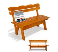 Banco de jardín Beautissu, resistente a la intemperie, de madera, para 3 personas, 150 cm de ancho, modelo Tromsö