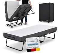 Beautissu Cama Plegable Auxiliar con colchón Espuma viscoelástica Adultos | 90x200cm de 13cm para hasta 200 kg freno funda ahorro espacio Ruedas invitados supletoria invitados Traumkraft D