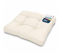 Beautissu Cojines Lounge Exterior Asiento Muebles Mimbre jardín Acolchado | 40x40x10cm Natural Grueso colchonetas cómodas para Bancos sillones Cojin interior silla terraza xLuna