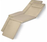 Beautissu, juego de 2 fundas de lujo para tumbonas, modelo LoftLux DC, 175x45x5 cm, color natural