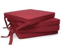 Beautissu, juego de 4 cojines para sillas tipo "loft", color rojo, 45x40x5 cm
