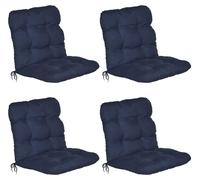 Beautissu, juego de 4 cojines para sillones reclinables, modelo Flair NL, 100x50x8 cm, color azul oscuro