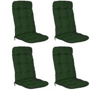 Beautissu, juego de 4 fundas para cojines de respaldo alto, modelo Flair HL, 120x50x8 cm, color verde oscuro