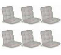 Beautissu, juego de 6 cojines para sillones reclinables, modelo Flair NL, 100x50x8 cm, color gris
