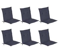 Beautissu, juego de 6 reposapiés bajos estilo Loft NL, 100x50x6 cm, color azul oscuro