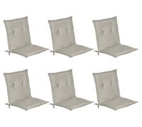 Beautissu, juego de 6 reposapiés bajos estilo Loft NL, 100x50x6 cm, color gris claro