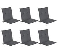 Beautissu, juego de 6 reposapiés bajos, modelo Loft NL, 100x50x6 cm, color gris grafito