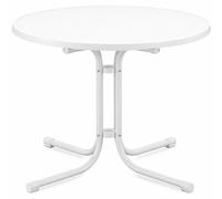 Beautissu - Mesa bistró, Ø80xH70 cm, color blanco
