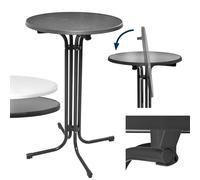 Beautissu Mesa Plegable Alta de Bistro para Bar Cocina y Exterior