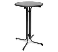 Beautissu, mesa plegable para exteriores, modelo Sylt, con altura ajustable, diámetro 70 cm, color gris antracita