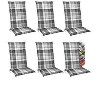 Beautissu Set 6 Cojines sillas Exterior jardín con Respaldo Alto Acolchado