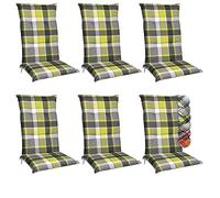 Beautissu Set 6 Cojines sillas Exterior jardín con Respaldo Alto Acolchado
