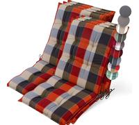 Beautissu Set 6 Premium Cojín Silla Jardín con Respaldo Bajo Acolchado