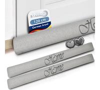 Beautuissu 2X Burlete Puerta 120 cm - Cojín Aislante Gris Claro para Ventana Entrada Protección Frío Corrientes Aire 1,2 Kilo Burlete Cortavientos Puerta como Felpudo Decorativo - Tuuli HO