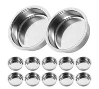 Beavorty 12 Piezas Quemador de Incienso Árabe Plato Redondo de Repuesto de Acero Inoxidable Fácil de Limpiar, Color Plata, Adecuado para Uso en Casa y Necesidades Espirituales