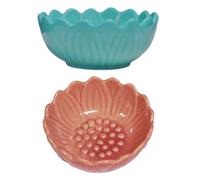 Beavorty 2 Piezas Bandeja de Cerámica Multifuncional Forma de Loto para Quemador de Incienso y Portavelas, Diseño Elegante Fácil de Limpiar Adecuado para Yoga y Aromaterapia