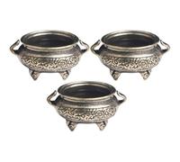 Beavorty 3 Piezas Incensario de Latón Vintage para Oficina y Meditación, Quemador de Aroma Elegante y Ligero sin Daño, Decoración Clásica para Estufa de Incienso