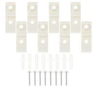 Beavorty 8 Piezas Clips de Conexión para Persianas Enrollables de Acrílico Blanco, Gancho de Fijación Ligero y Reutilizable para Cortinas Doble Orificio en Forma de P
