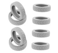 Beavorty 8 Piezas de Suelo para Ruedas de Equipaje Llave Fundas para Maletas Cubrir y Cubierta de Ruedas de Equipaje de Silicona Tapas de pies de Maleta Gel de sílice Gris Claro