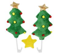 Beavorty Adorno para Coche Estrella de Navidad, Decoración Festiva Fácil de Instalar en Tela y Plástico para Temporada Navideña