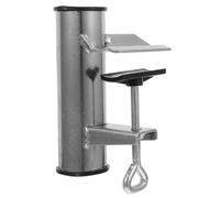 Beavorty Soporte de Clip para Sombrilla, Soporte de Clip para Sombrilla de Mesa, Exterior y Picnics, Hierro Plata, Orificio 3,8cm, Distancia de Sujeción 4,8cm, para Parasol