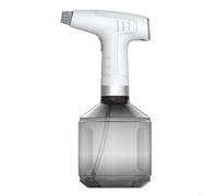 BEAZOOM Botella de spray eléctrica portátil de 0,9 L, riego automático cargado por USB para lata con flujo de niebla fina, plantas de interior y control de plagas (gris + blanco)