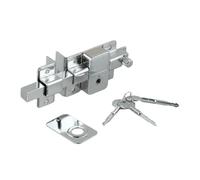 BEAZOOM Cerradura mecánica de estilo antiguo para puertas de hierro de madera y vallas de jardín, exterior antirrobo para cerradura de puerta con cubierta de aleación de zinc, color plateado (apertura