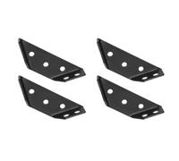 BEAZOOM Conector de esquina de muebles de acero inoxidable, 4 piezas de 67 mm para soporte triangular negro para reparación de juntas de gabinete, silla, estantería